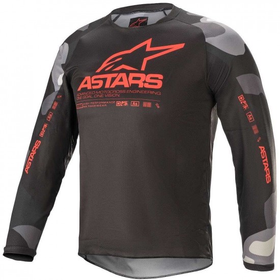 ALPINESTARS YOUTH RACER TACTICAL JERSEY GREY / CAMO / RED