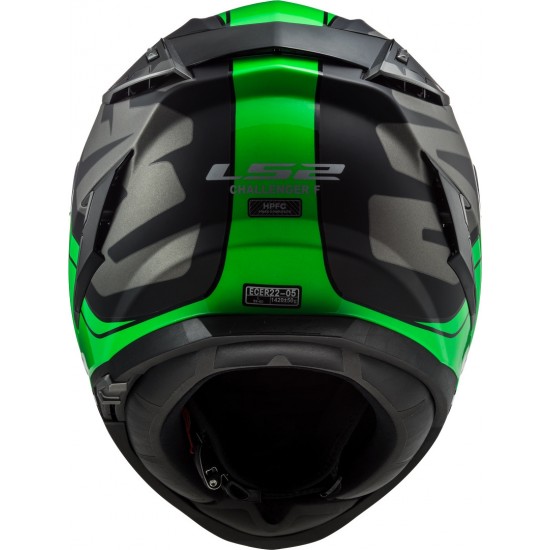 LS2 CHALLENGER RANDY GREEN FULL FACE MOTORCYCLE HELMET FIBREGLASS ACU APPROVED ADULT