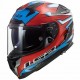 LS2 CHALLENGER FOGGY RED/BLUE FULL FACE MOTORCYCLE HELMET FIBREGLASS ACU APPROVED ADULT