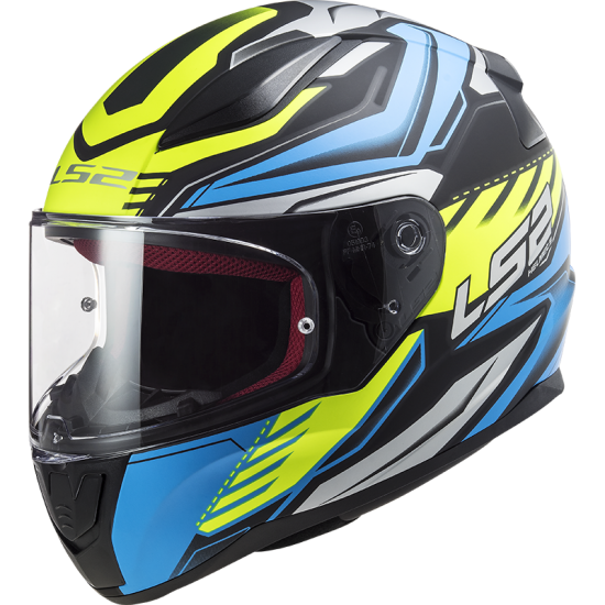 LS2 RAPID GALE BLUE/YELLOW FULL FACE MOTORCYCLE HELMET ECE 22.05 ADULT