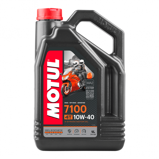 MOTUL 7100 10W40 MOTORCYCLE ENGINE OIL 4T 4 LITRE FULLY SYNTHETIC