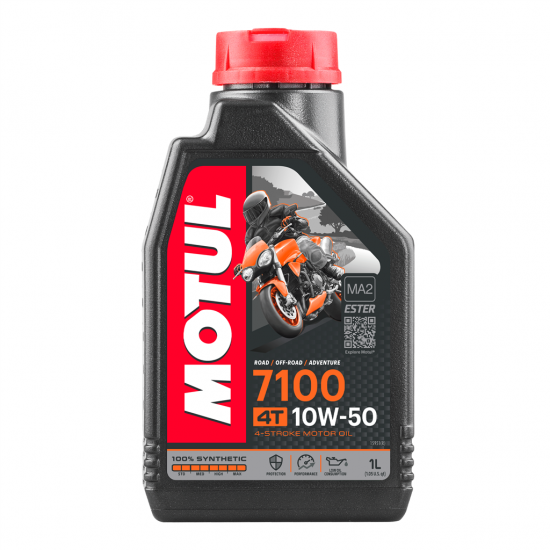 MOTUL 7100 10W50 MOTORCYCLE ENGINE OIL 4T 1 LITRE FULLY SYNTHETIC