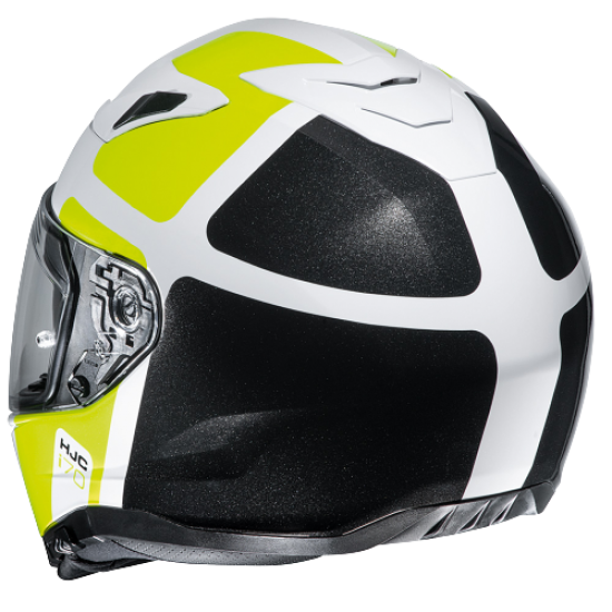 HJC I-70 PRIKA FULL FACE MOTORCYCLE HELMET YELLOW/WHITE/BLACK ECE/GOLD APPROVED