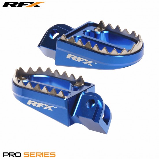RFX PRO SERIES 2 FOOTRESTS BLUE HUSQVARNA TC85 18-21 TC125/FC 250/350/450 16-21