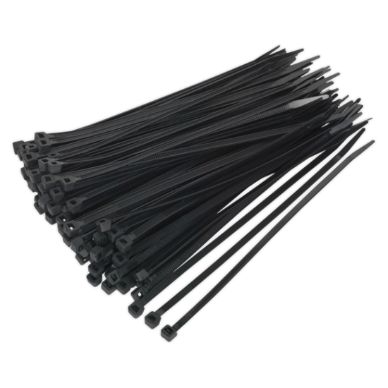 200 X 4.8MM BLACK CABLE TIE - PACK OF 100