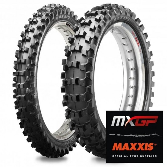 PIT BIKE MAXXIS MX-ST UPGRADED RACING TYRE SET SMALL WHEEL