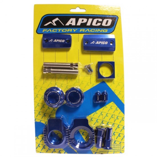 APICO FACTORY BLING PACK HUSQVARNA TC/FC125-450 2018 TX/FX300-450 2018-2021 (MAGURA BRAKE) BLUE 