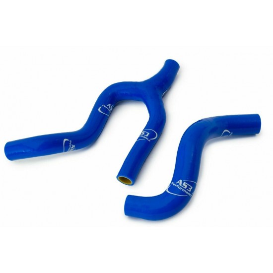 HUSQVARNA FE 350 2020-2021 AS3 PERFORMANCE SILICONE RADIATOR HOSES THERMOSTAT BYPASS KIT BLUE