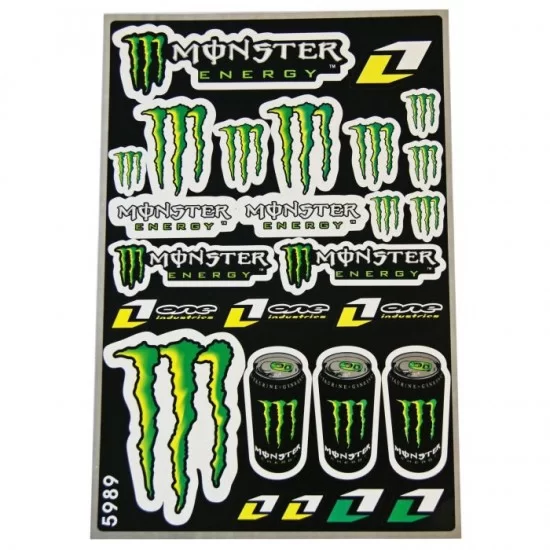 MONSTER ENERGY STICKER KIT SHEET 30X45CM FOR SALE AT PITSTOP