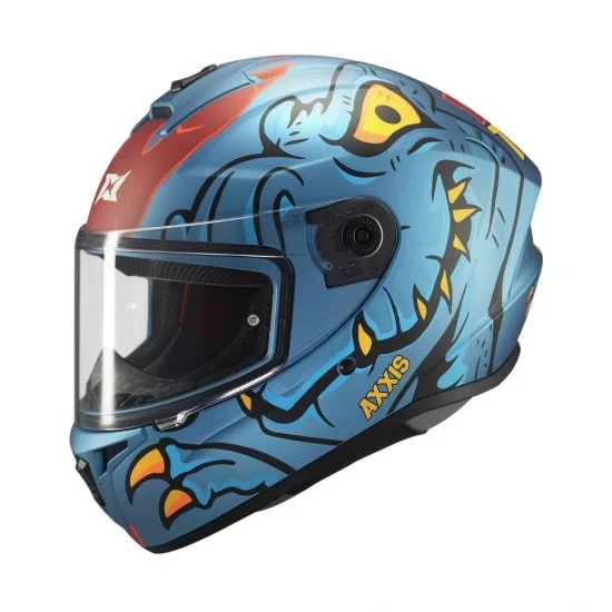 AXXIS DRAKEN S DINOTOON C7 MATT BLUE HELMET FOR SALE PITSTOP