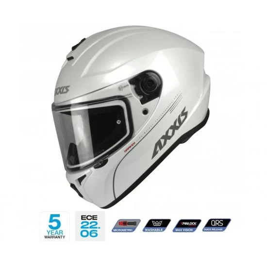 AXXIS DRAKEN S SOLID GLOSS PEARL WHITE FOR SALE PITSTOP
