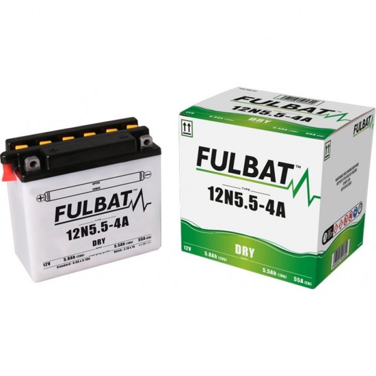 FULBAT BATTERY DRY - 12N5.5-4A, WITH ACID PACK