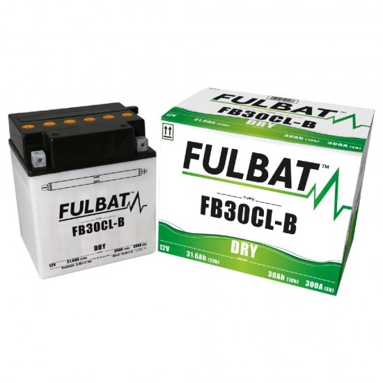 FULBAT BATTERY DRY - FB30CL-B, WITH ACID PACK