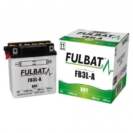 FULBAT BATTERY DRY - FB3L-A, WITH ACID PACK