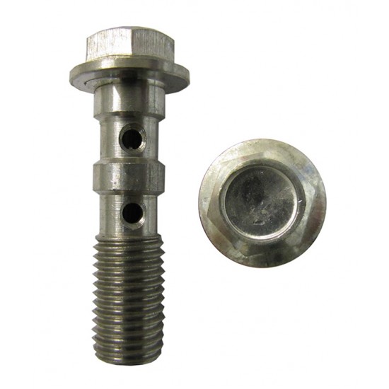 BANJO BOLT 10MM X 1.25MM TWIN STAINLESS WITH HEX HEAD