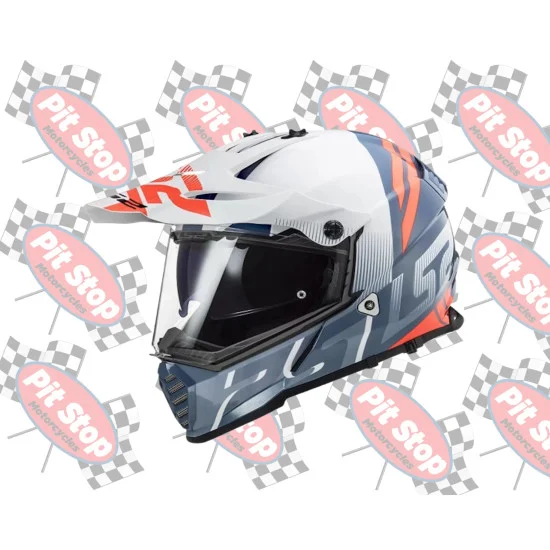 LS2-PIONEER-EVO-COBALT-DUAL-SPORT-ADVENTURE-HELMET-/-MOTORCYCLE