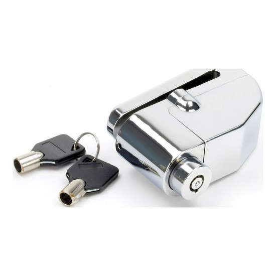 MAMMOTH CHROME ALARMED DISC LOCK WITH 6MM 