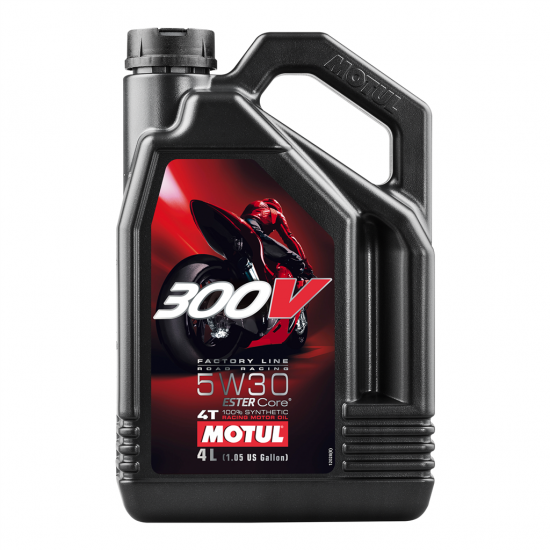 MOTUL 300V 5W30 FACTORY LINE ROAD RACING MOTORCYCLE ENGINE OIL 4 LITRE