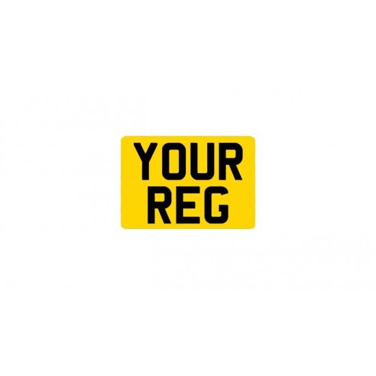 TAXI REAR NUMBER PLATE YELLOW 284 X 210