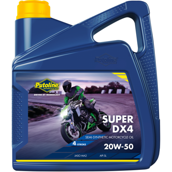 PUTOLINE SUPER DX4 20W-50 SEMI-SYNTHETIC MOTORCYCLE ENGINE OIL 4L