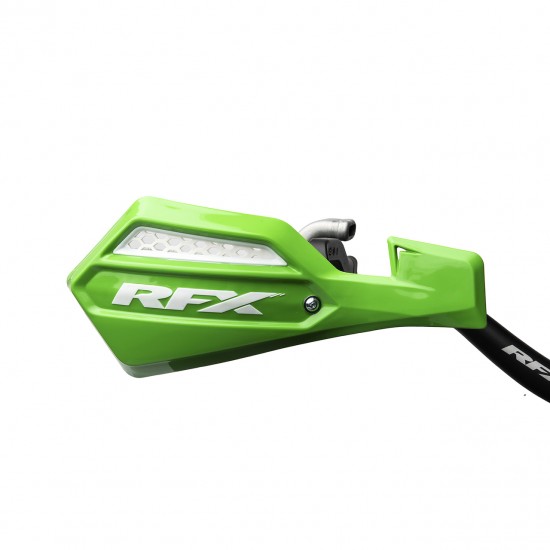 RFX 1 SERIES HANDGUARDS GREEN/WHITE INC FITTING KIT 