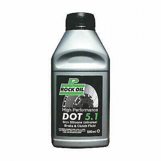 ROCK OIL DOT 5.1 MOTORCYCLE NON SILICONE UNIVERSAL BRAKE & CLUTCH FLUID 500ML