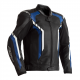 RST AXIS CE MENS LEATHER JACKET BLACK-BLUE-WHITE 