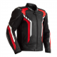 RST AXIS CE MENS LEATHER JACKET BLACK-RED-WHITE 
