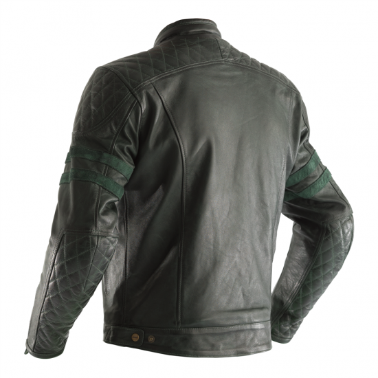 RST IOM TT HILLBERRY CE MENS LEATHER JACKET GREEN