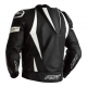 RST TRACTECH EVO 4 CE MENS LEATHER JACKET BLACK-WHITE