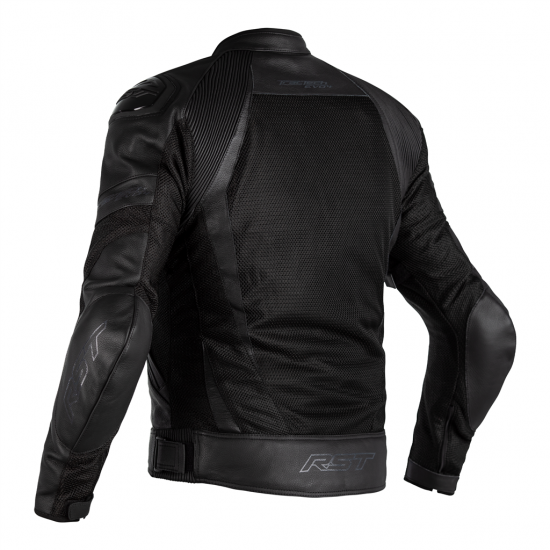RST TRACTECH EVO 4 LEATHER MESH CE MENS LEATHER JACKET BLACK-BLACK