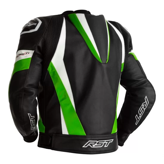 RST-TRACTECH-EVO-4-CE-MENS-LEATHER-JACKET-BLACK-GREEN-FOR-SALE-AT