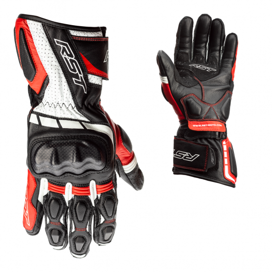 RST AXIS CE MENS GLOVE BLACK-RED-WHITE