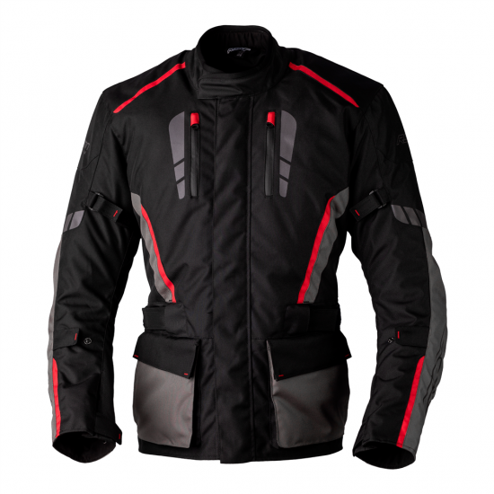 RST AXIOM PLUS AIRBAG CE MENS TEXTILE JACKET BLACK-GREY-RED