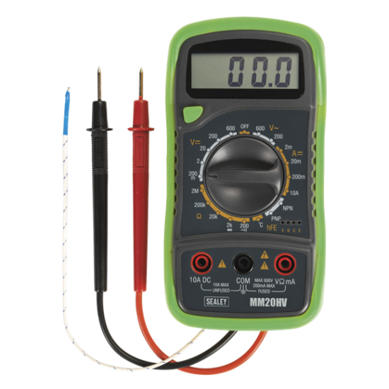 8-FUNCTION HI-VIS DIGITAL MULTIMETER WITH THERMOCOUPLE