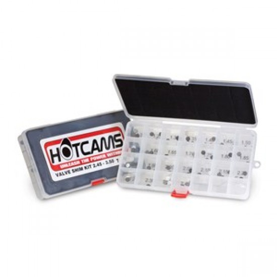 HOTCAM CAMSHAFT SHIM KIT 8.90MM OD, 1.72MM-2.60MM IN 0.4 INC 3PC PER SIZE KTM 250F AND 450F