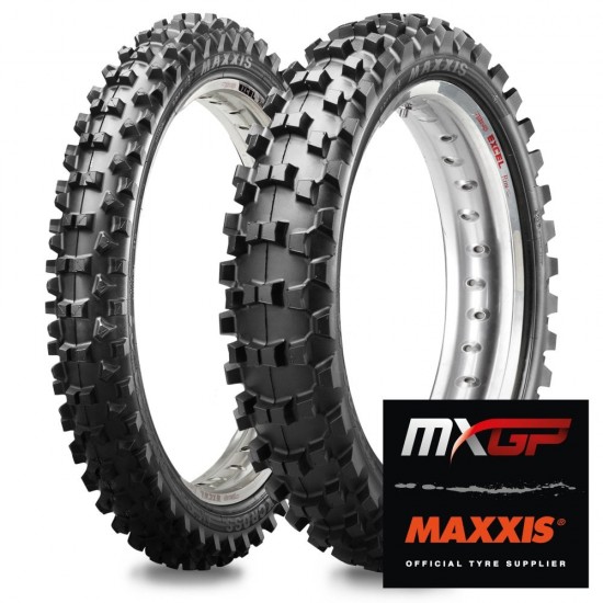 MAXXIS 80/100-21 AND 110/90-19 MX ST SI MATCHING TYRE PAIR