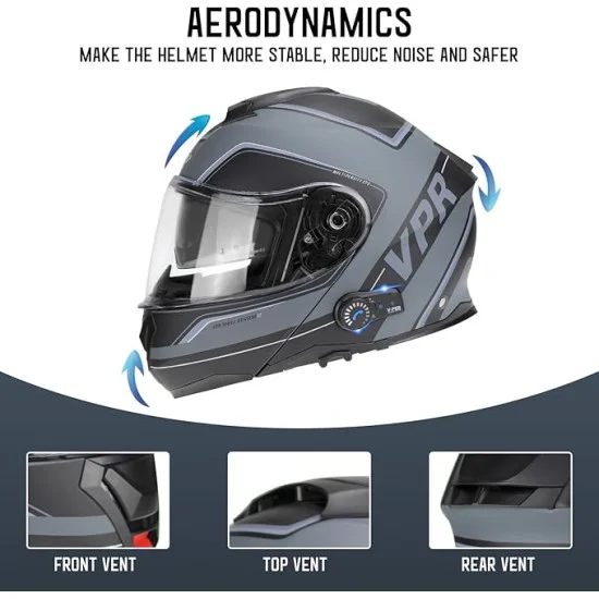 VIPER RSV191 BL+ PINLOCK BLUETOOTH FLIP MOTORCYCLE HELMET