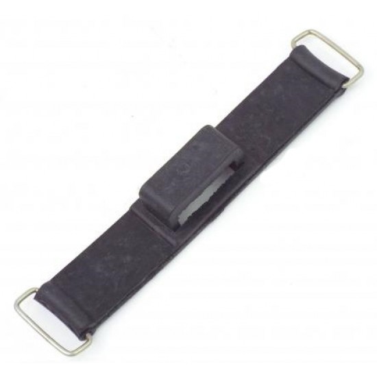 MOTORCYCLE BATTERY BAND RUBBER STRAP 155MM LONG X 23MM WIDE - FUSE HOLDER ENCLOSED