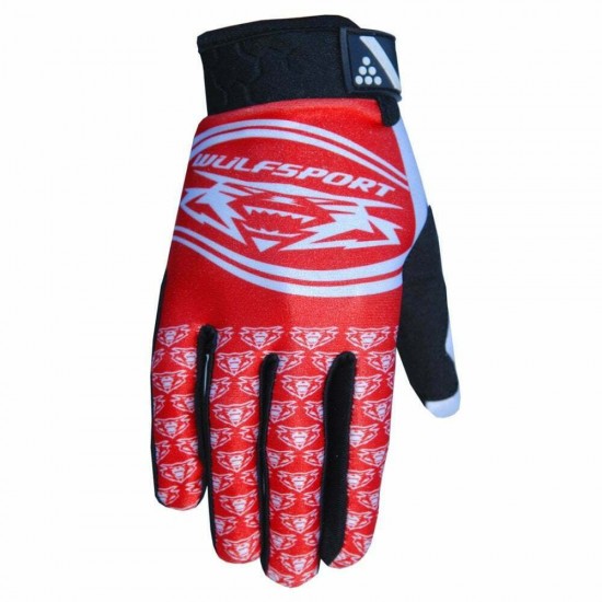 WULFSPORT ADULT COMP GLOVES RED 