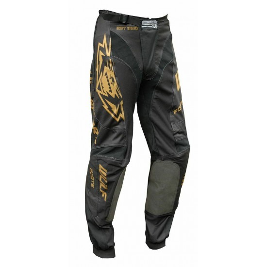 WULFSPORT ADULT FORTE MOTOCROSS PANTS BLACK/GOLD LIMITED EDITION