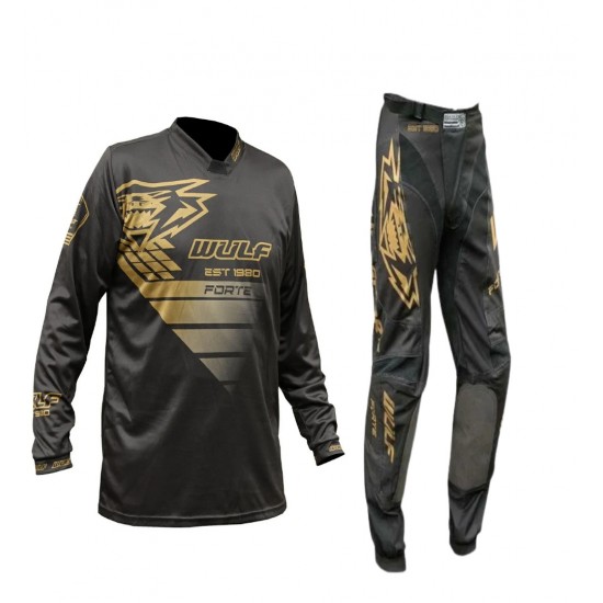 WULFSPORT NERO FORTE ADULT RACE KIT BLACK / GOLD LIMITED EDITION